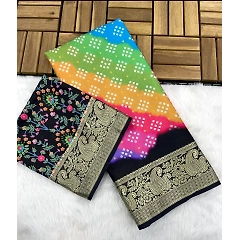 Lightweight Dola Silk Sarees: Exquisite Pichwai Bandhej Design & Viscose Border