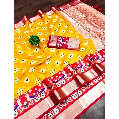 Lightweight Dola Silk Sarees: Exquisite Pichwai Bandhej Design & Viscose Border