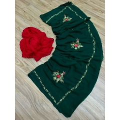 Stunning Handcrafted Chiffon Saree: Perfect for Fashionable Ladies