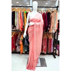Full Heavy Thread & Sequence Work Saree with NET Blouse