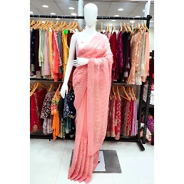 Full Heavy Thread & Sequence Work Saree with NET Blouse
