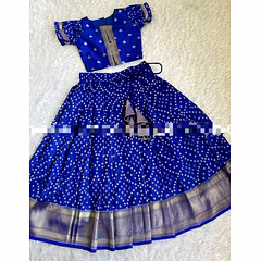 Fancy Fully-Stitched Lehenga and Blouse Set for Girls