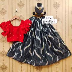 Trending Viscose Georgette Lehenga with Embroidered Choli & Free Jewelry