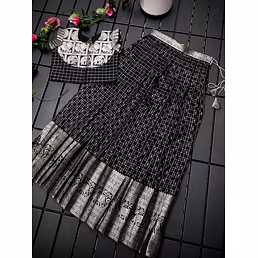 Silk Lehenga with Side Open Blouse for Kids