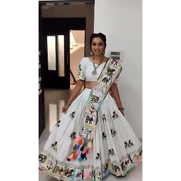 Heavy Silk Lehenga with Mirror Work - Stunning and Elegant