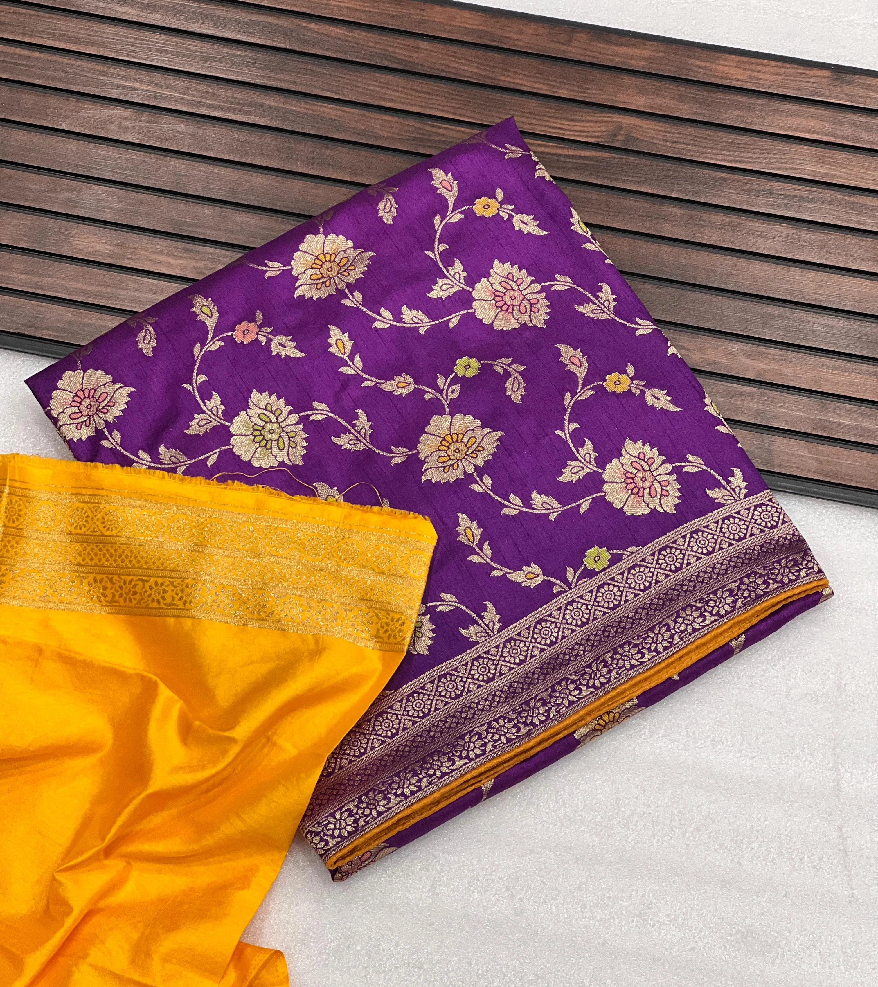 Pure Dola Silk Saree with Meenakari and Zari Weaving-RNNC-20-Wine