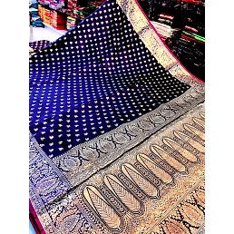 Pure Satin Silk Saree with Jaquard Border and Pallu Combination