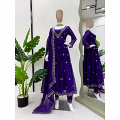 Gorgeous Faux Gorgette Dress Set with Sequin Detailing - Limited Stock!