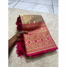 Pure Zari Woven Sarees: Soft Tissue Elegance with Rich Colors