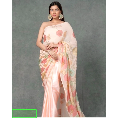YNF Japanese Silk Embroidered Saree Set - 1kg