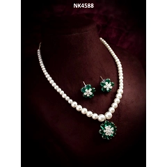 Freesize Silver Plated Necklace Set with Artificial Stones, Meenakari, and Pearls for Festive, Casual, and Party Wear