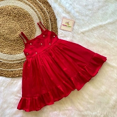 Reyon Full Flair Dress: Frill Attached, Hand Work, Designer Stitching