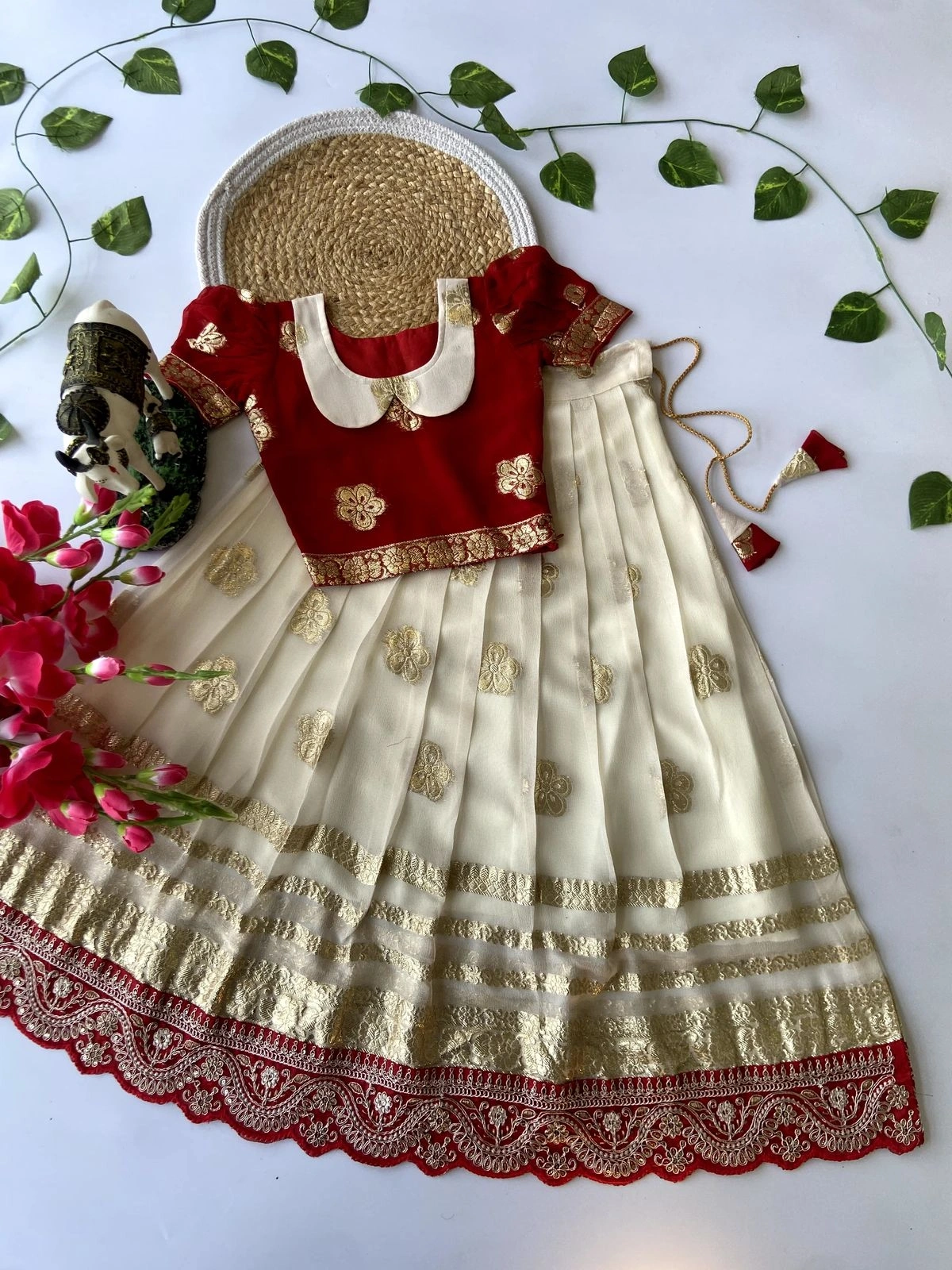 Stunning Viscose Silk Lehenga with Cutwork Embroidery - Unique and Stylish-APE-36-White-1y