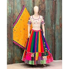 Stunning Muslin Cotton Lehenga Choli Set with Digital Print