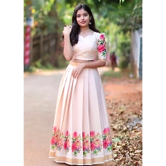 South-style Kerla Silk Lehenga: Exquisite Artistry, Timeless Elegance