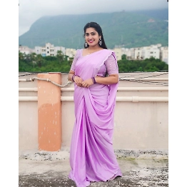 YNF Chinnon Saree: Intricate Cutwork, Heavy Embroidery, Sequins - Pure Elegance!