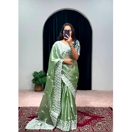 Burbary Saree: Full Heavy Embroidery Work with Dori &amp; Sequins