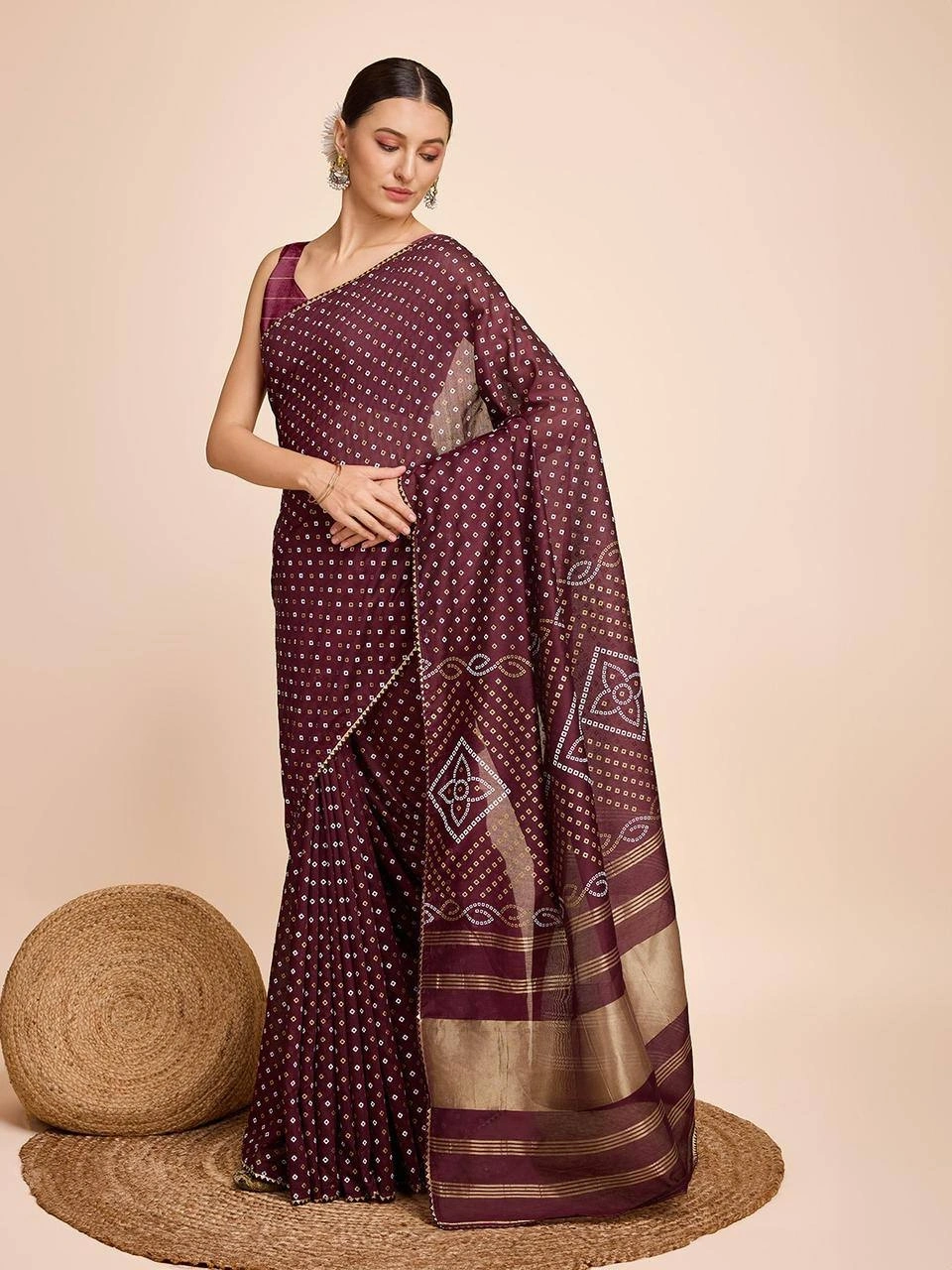 Exclusive Kanchi Border Silk Saree with Zari Weaving-Maroon-1