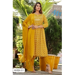 Stylish Rayon Printed Outfit with Dupatta - Sizes M-XXL