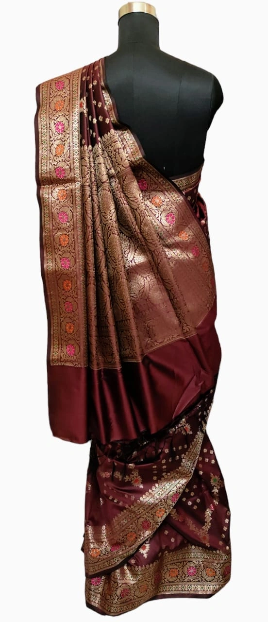 Mroon Varanasi Silk Saree-2