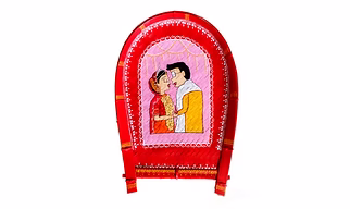 Hand Painted Kulo Set of 1 and Design of Hasband and Wife