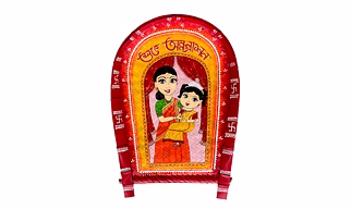 Hand Painted Kulo Set of 1 and Design of Mother & Daughter