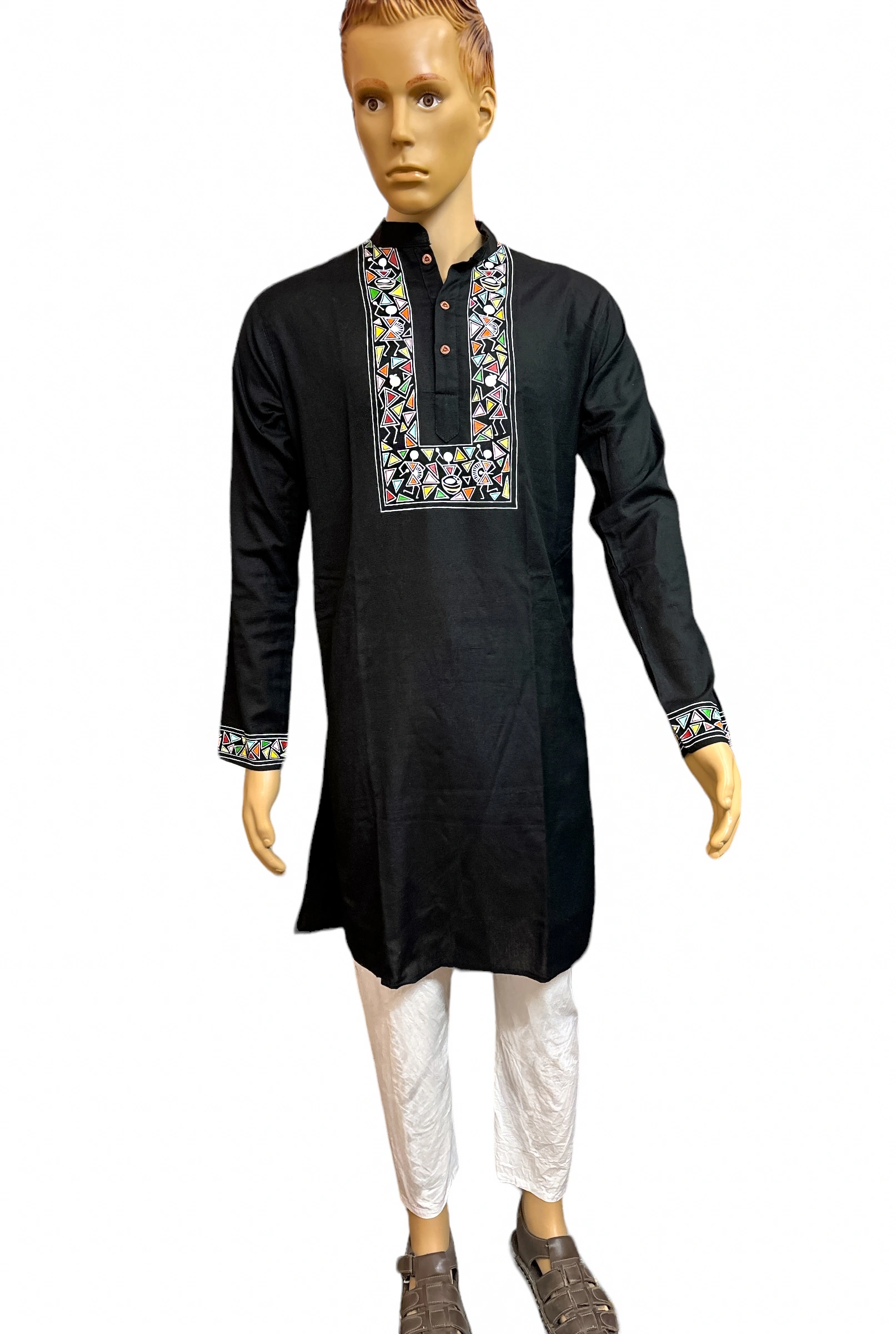 AUTHENTIC HAND PAINTED PURE COTTON KURTA-12583518