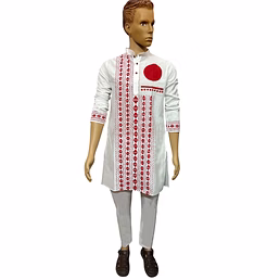 Elegant Handcrafted Cotton Kurta for Festive Occasions