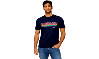 RAW CRAFT Navy Blue Rainbow Equality T-Shirt