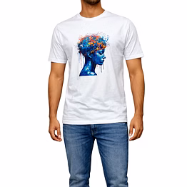 raw craft abstract drip design cotton graphic tee