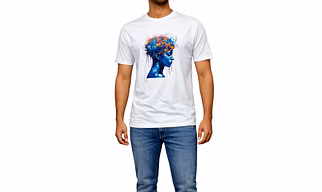 RAW CRAFT Abstract Drip Design Cotton Graphic Tee