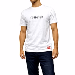 White Graphic T-Shirt | JJK Hand Sign Front Design | JJK Characters Back Design
