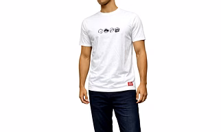 White Graphic T-Shirt | JJK Hand Sign Front Design | JJK Characters Back Design