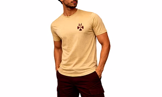 RAW CRAFT Marvel Wolverine Beige Casual Graphic T-Shirt