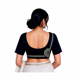 raw craft's authentic hand-painted warli designed readymade blouse for women