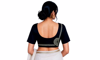 RAW CRAFT's Authentic Hand-Painted Warli Designed Readymade Blouse For Women