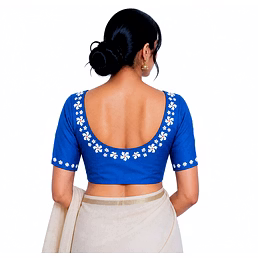 RAW CRAFT's Authentic Hand-Painted Floral Designed Readymade Blouse For Women
