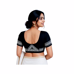 RAW CRAFT's Hand-Painted Jamdani Designed Readymade Blouse For Women