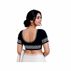 RAW CRAFT's Unique Hand-Painted Jamdani Designed Readymade Blouse For Women