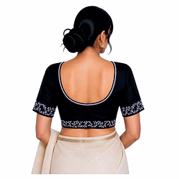 RAW CRAFT's Authentic Hand-Painted Paisley Designed Readymade Blouse For Women