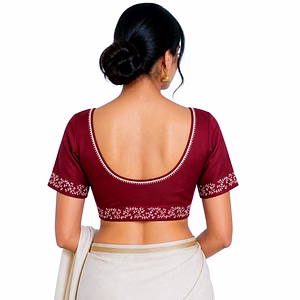 RAW CRAFT's Hand-Painted Paisley Designed Readymade Blouse For Women
