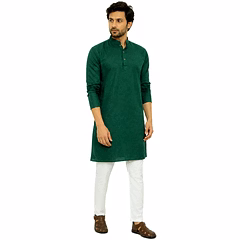RAW CRAFT's Pure Cotton Solid Kurta for Men