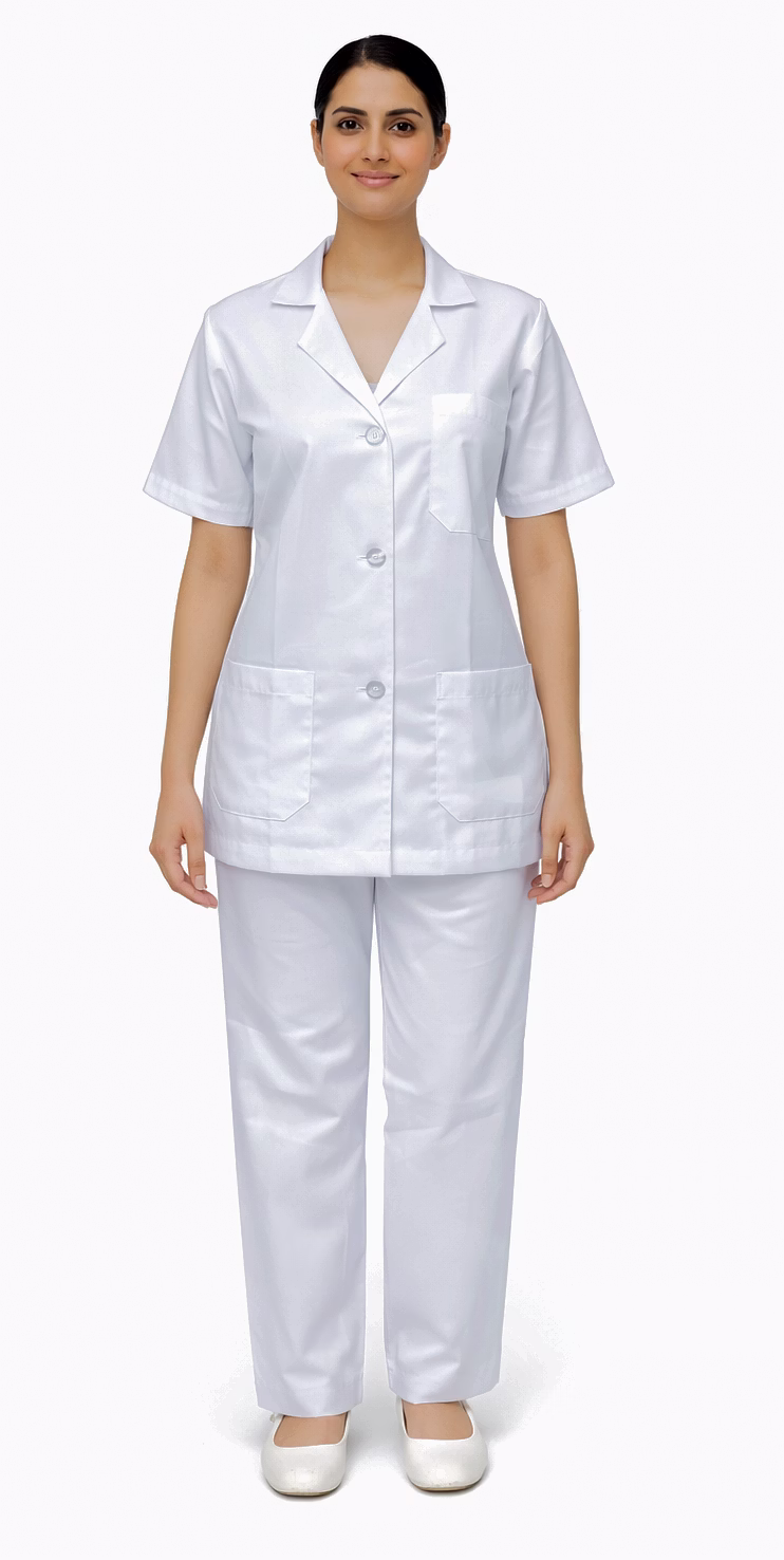 raw craft's nursing/ lab apron for women | pure cotton