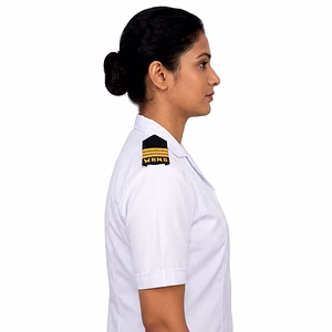 Nursing Badge for West Bengal Government Medical College and Hospital Nurses | Black Badge with Triple Strips
