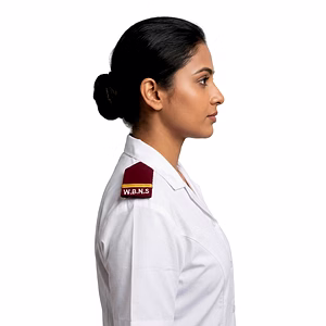 Nursing Badge for West Bengal Government Medical College and Hospital Nurses | Maroon Badge with Single Strip