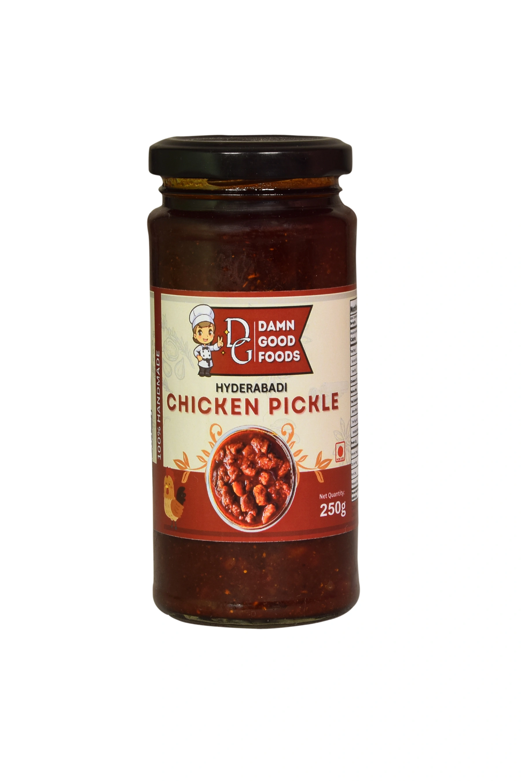 Hyderabad Chicken Pickle 250g | DAMN GOOD FOODS | Authentic Handamde Indian Pickle-1