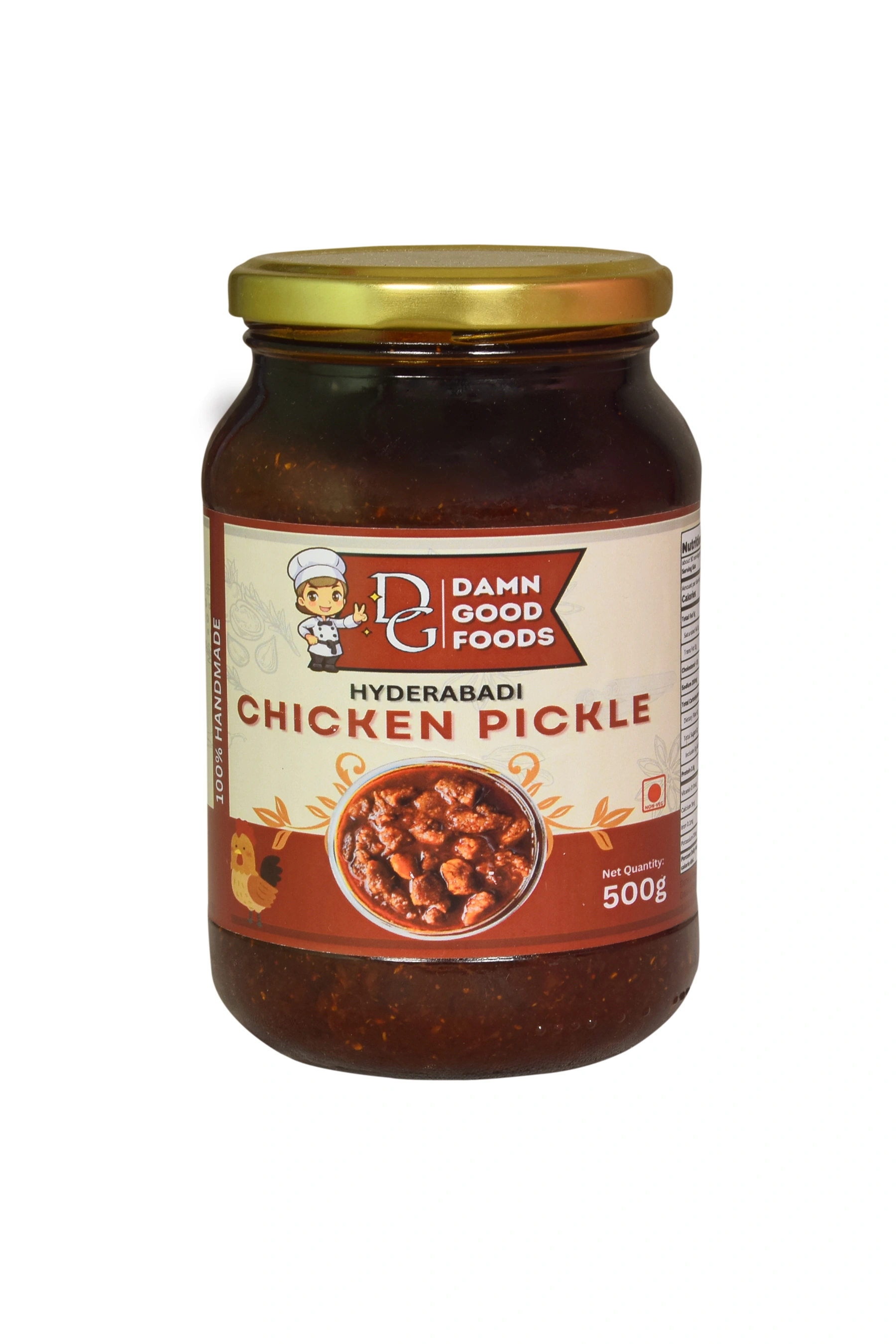 Hyderabad Chicken Pickle 500g | DAMN GOOD FOODS | Authentic Handamde Indian Pickle-12533706