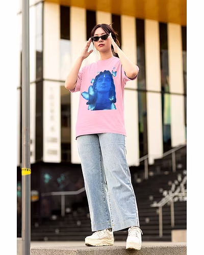 Adiyogi Butterfly Unisex Oversized T-shirt-2