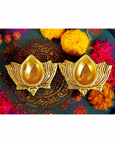 Lotus Brass Diya-12450756