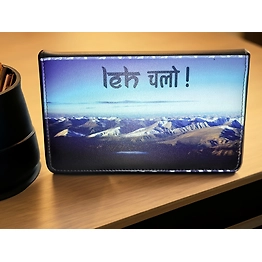 Leh Chalo Black Vegan Leather Travel Wallet